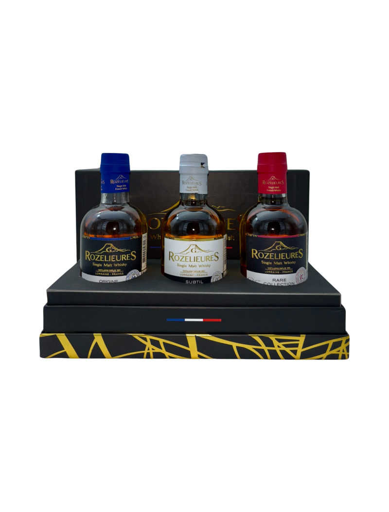 Coffret Whisky Rozelieures – 3×20cl : Origine, Subtil, Rare