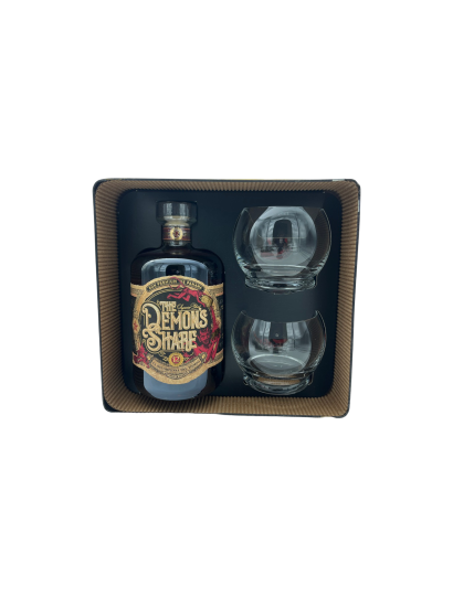 Coffret Rhum, Demon's Share 12 ans, 2 verres, 70cl, 41%